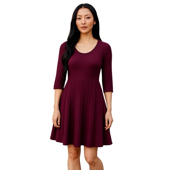 Calvin Klein Elegant Plum Midi Dress - Picture 1 of 6
